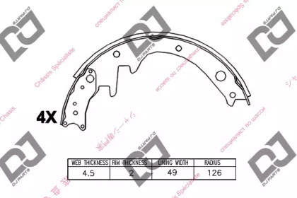 Комлект тормозных накладок DJ PARTS BS1243